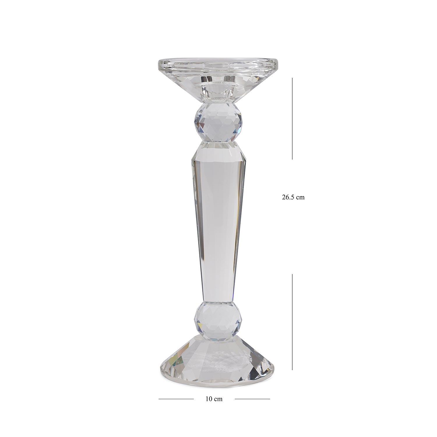Clear Crystal Candle Holder