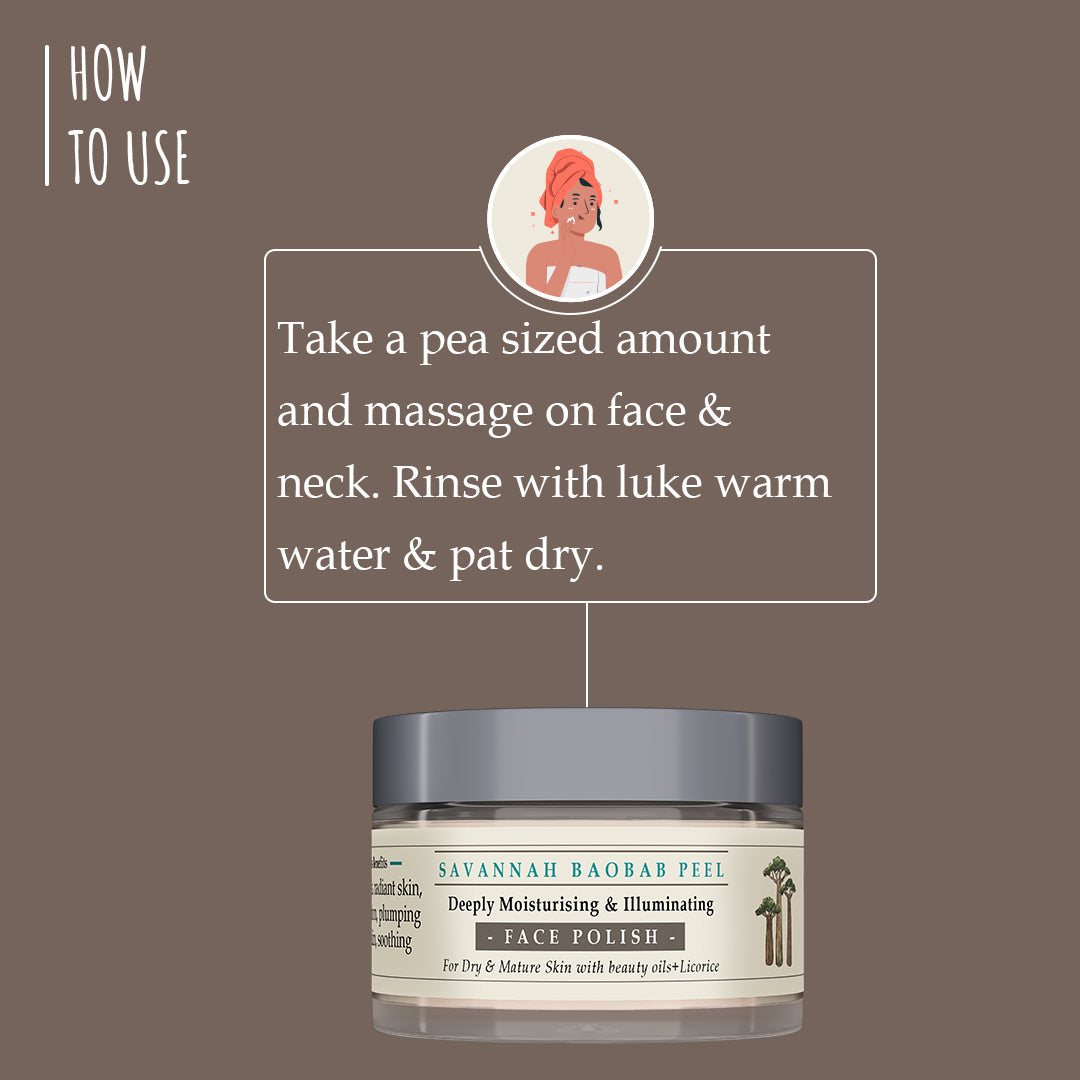 Savannah Baobab Face Polish For Normal to Dry Skin 50g