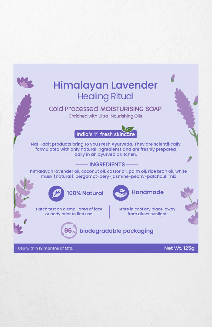 Cold Processed Himalayan Lavender Moisturising Soap 125g × 6個パック