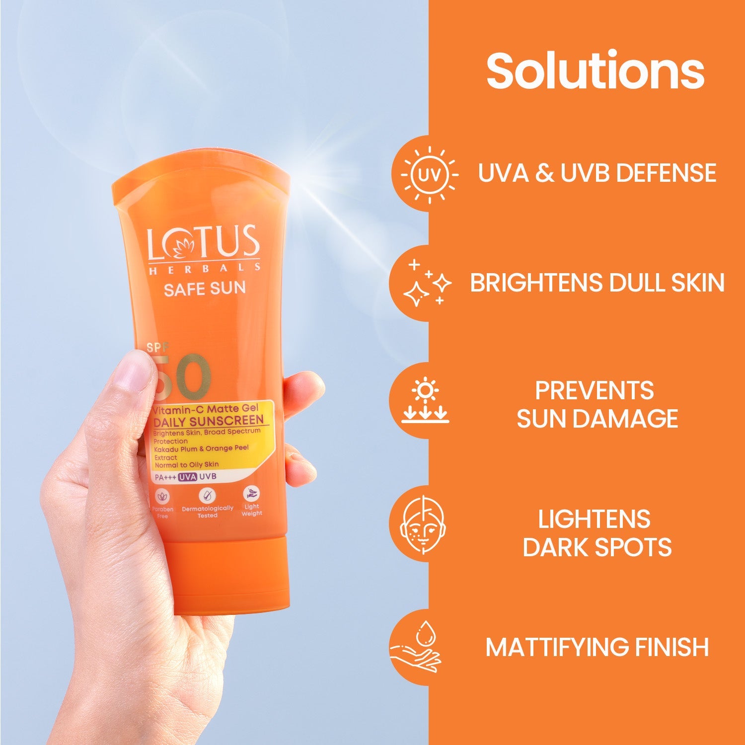 Safe Sun Vitamin-C MatteGEL Daily Sunscreen SPF 50 100g