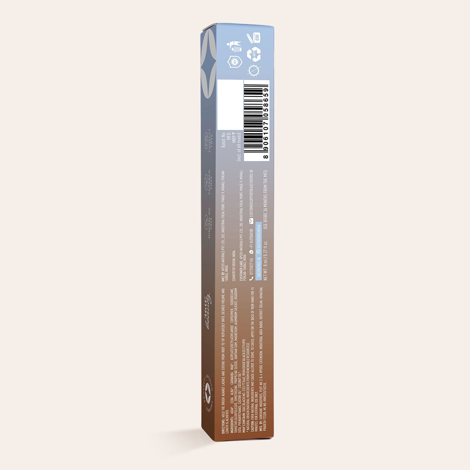 Serum-infused Volume Boost Mascara with Castor Oil and Coconut Oil 8ml
