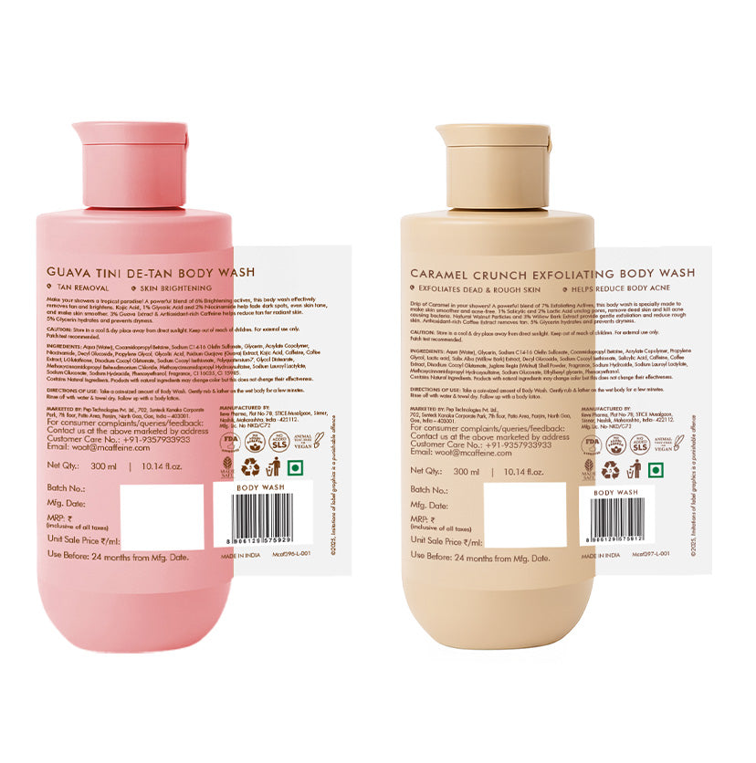 De-Tan & Exfoliating Body Washes (Set of 4)