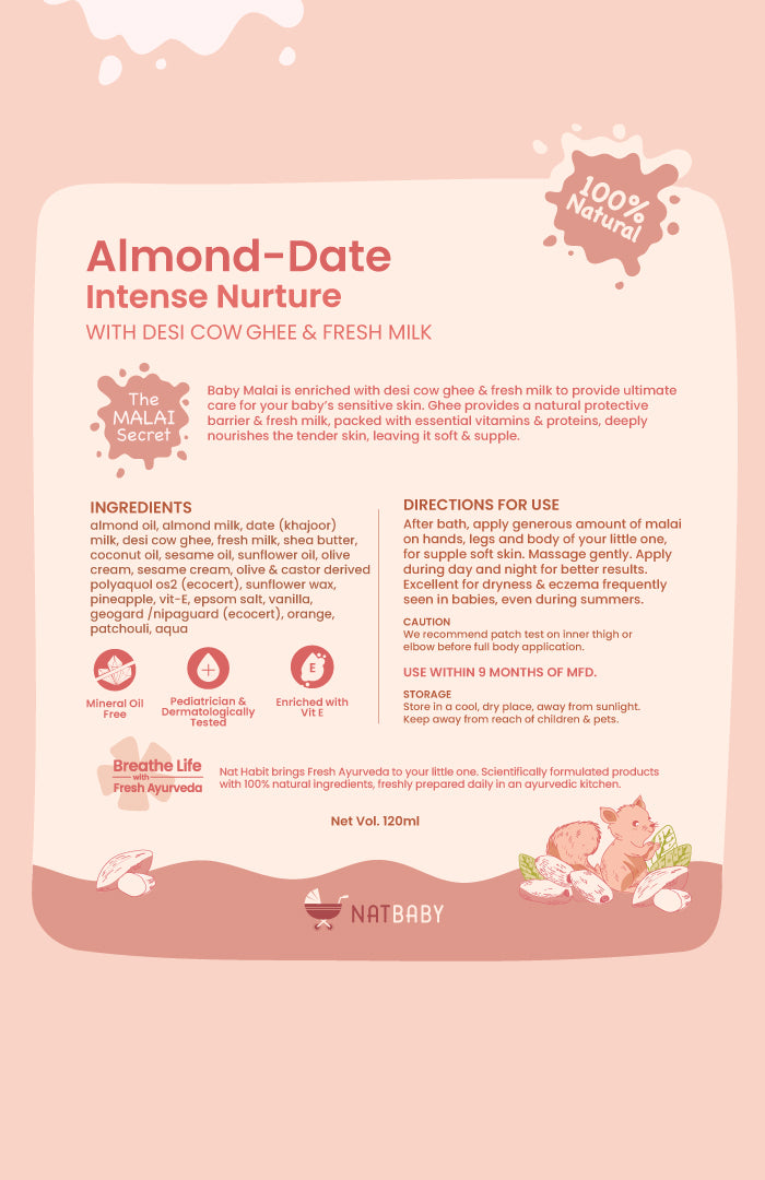 Almond & Date Fresh Baby Malai 120ml x 2個