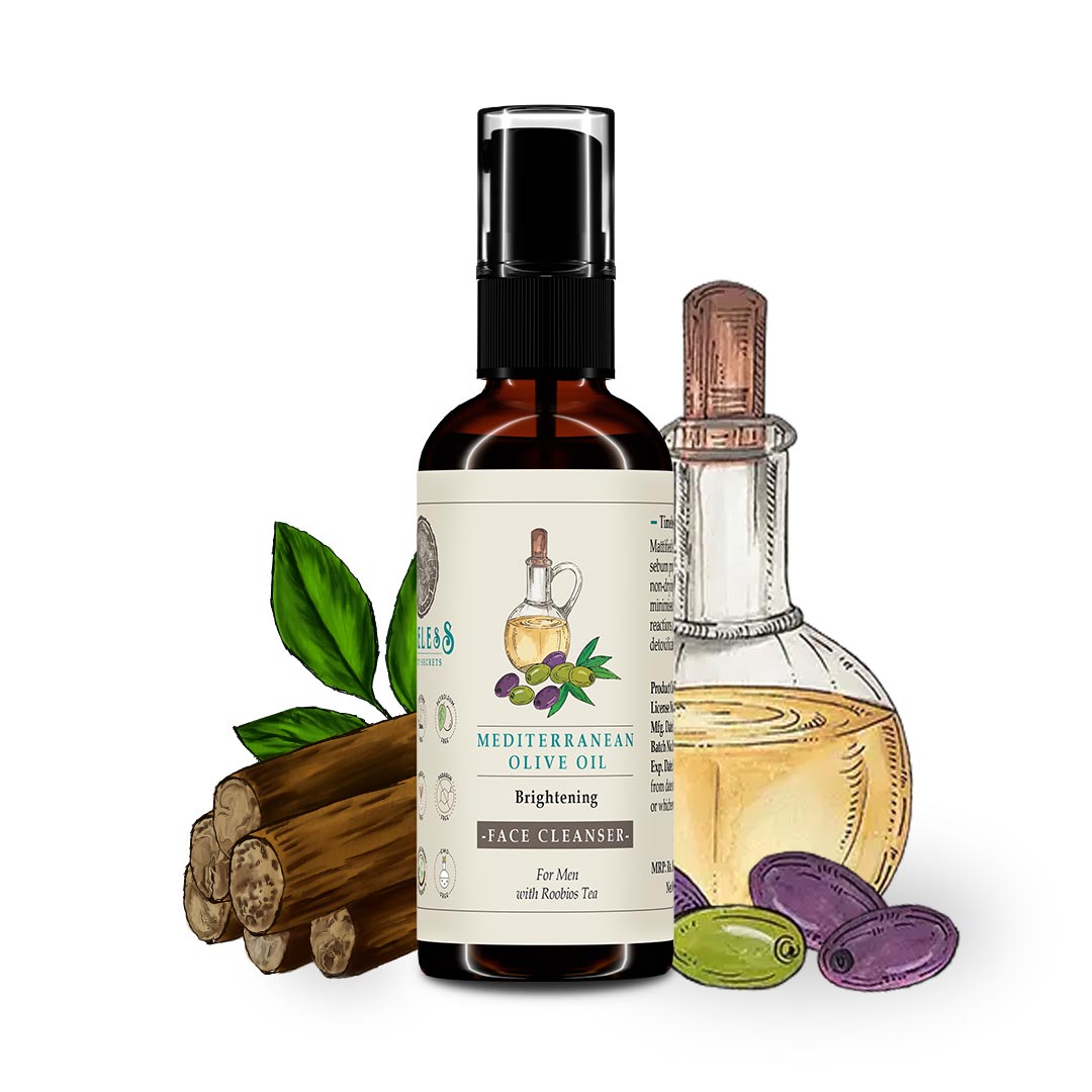 Mediterranean Olive Oil Brightening Face Cleanser For Men With Rooibos Tea 100ml