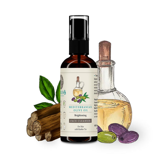 Mediterranean Olive Oil Brightening Face Cleanser For Men With Rooibos Tea 100ml