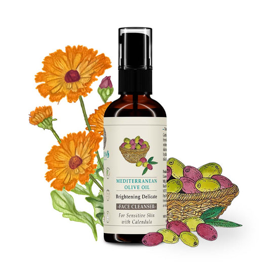 Mediterranean Olive Oil Brightening Face Cleanser For Sensitive Skin 50ml