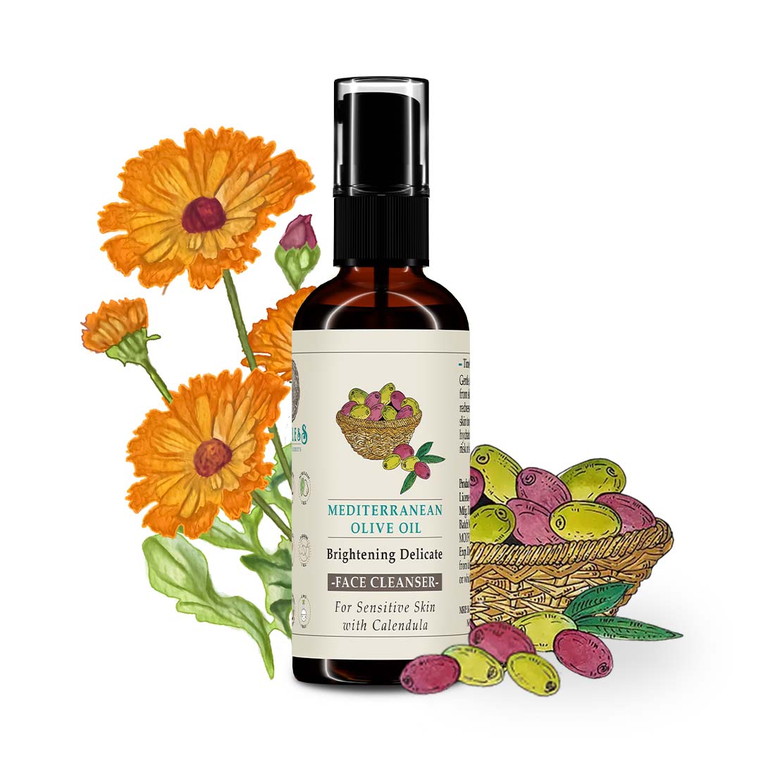 Mediterranean Olive Oil Brightening Face Cleanser For Sensitive Skin 100ml