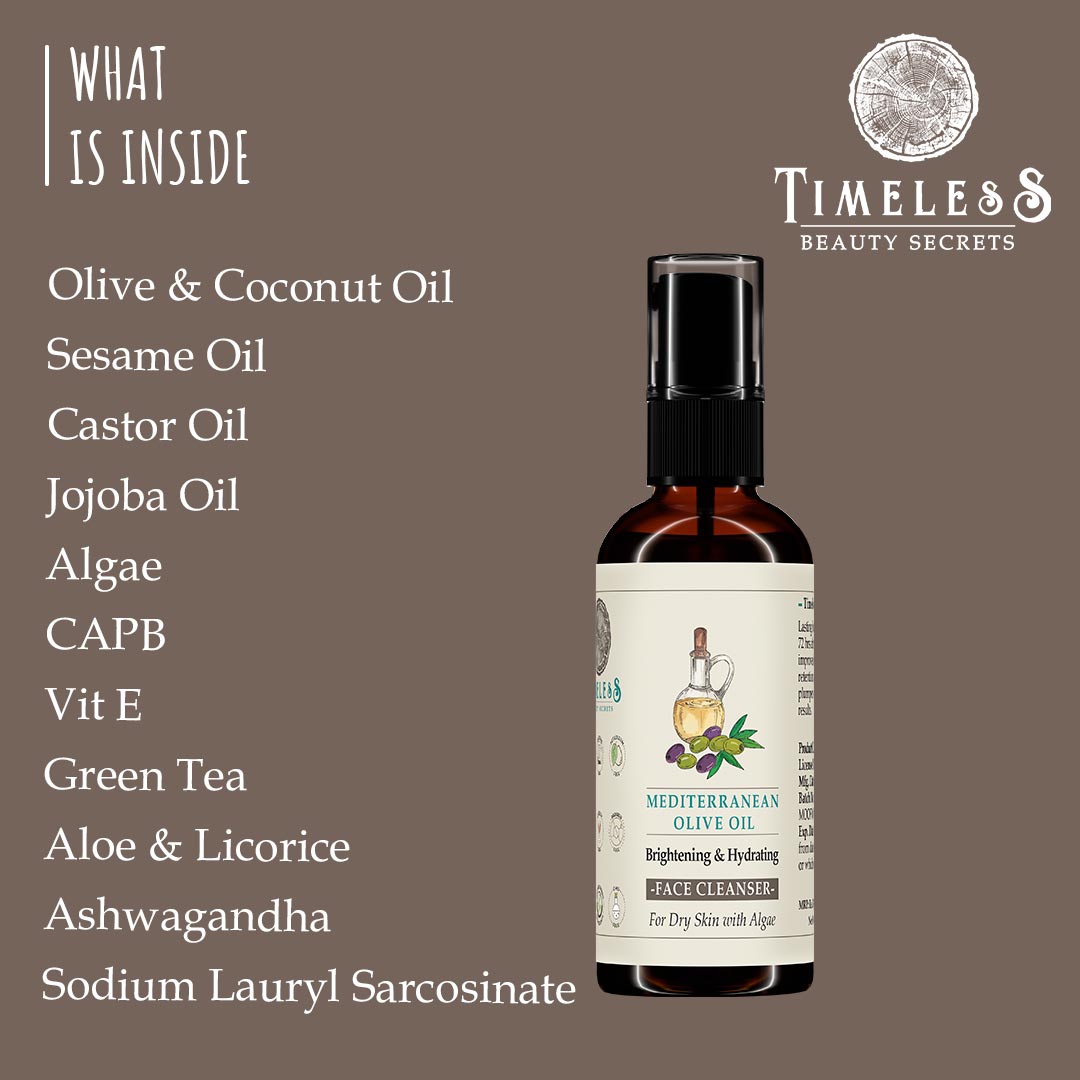 Mediterranean Olive Oil Brightening Face Cleanser For Dry Skin 50ml