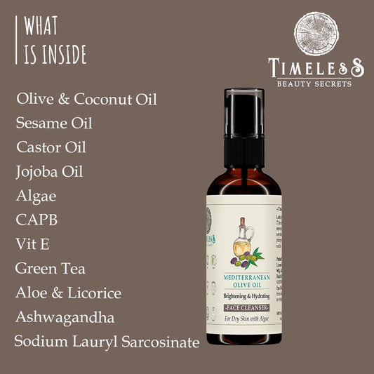 Mediterranean Olive Oil Brightening Face Cleanser For Dry Skin 50ml