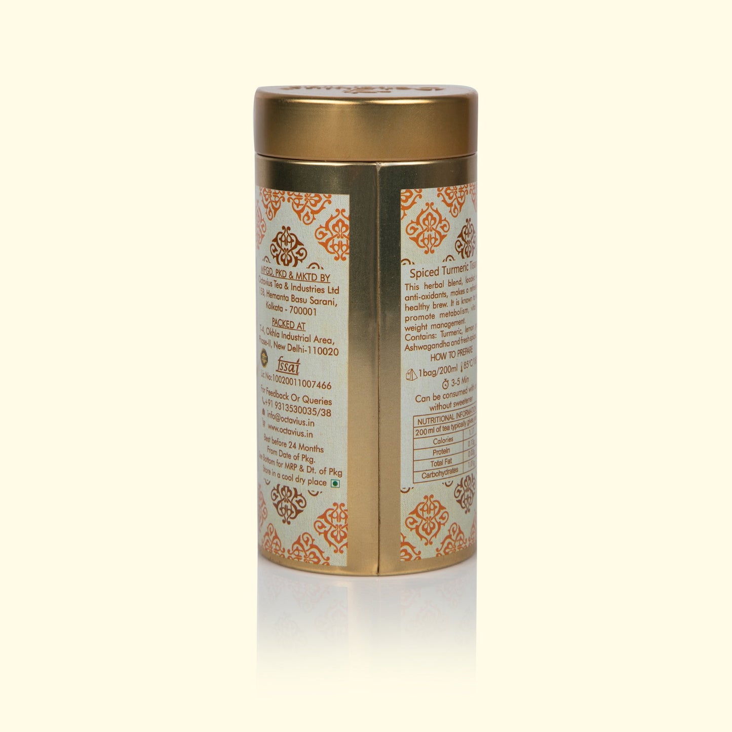 Spiced Turmeric Herbal  (20 Pyramid Tea Bags) 20 Pyramid