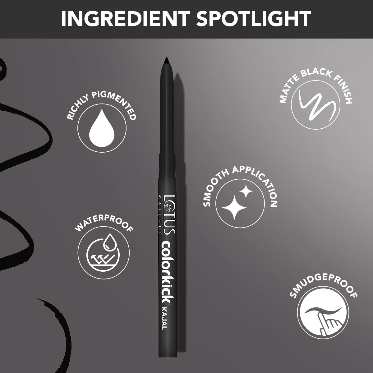 Colorkick Kajal - Black (Pack of 2) Pack of 2