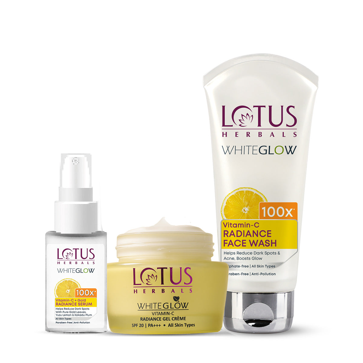 WhiteGlow Vitamin-C + Gold Radiance Trio Combo