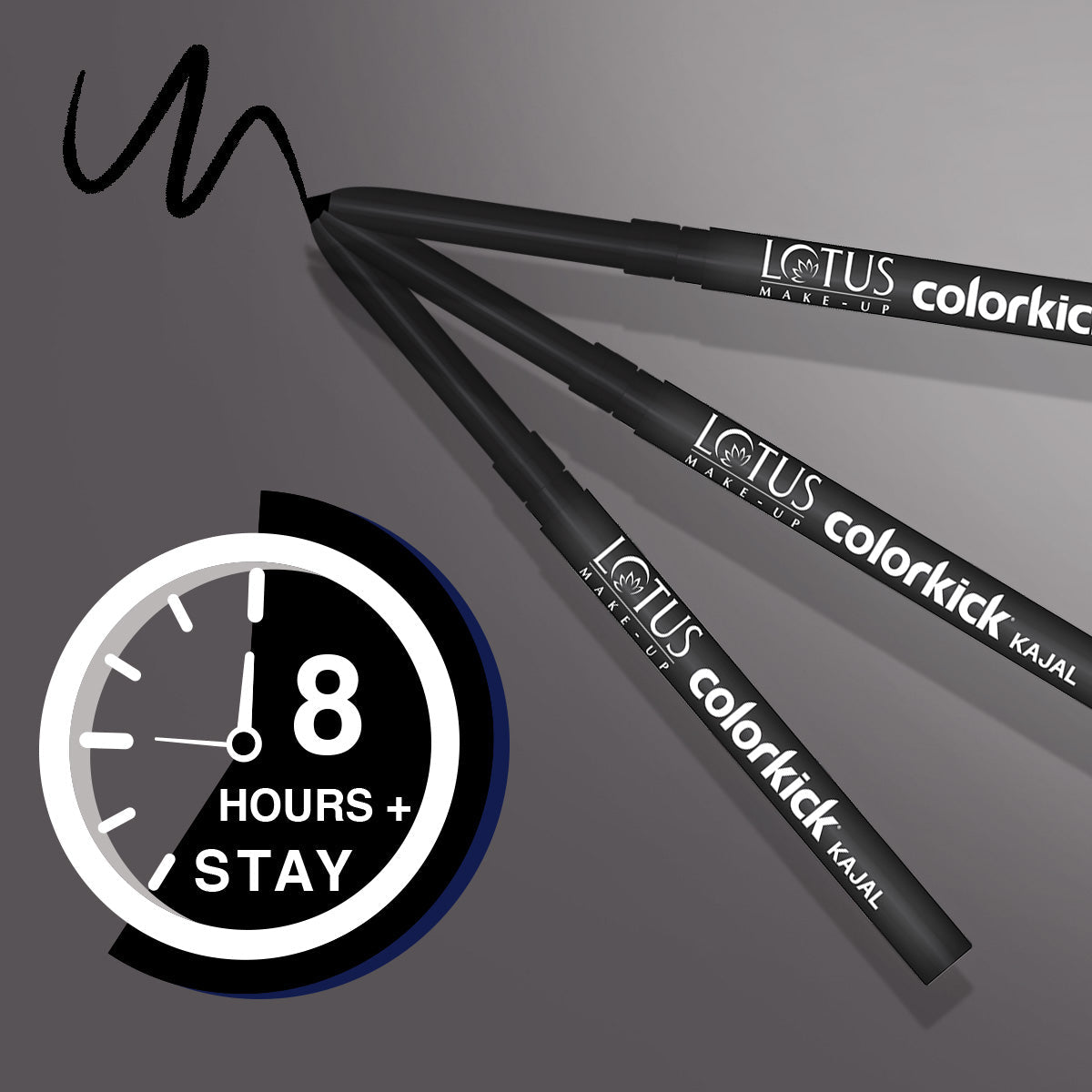 Colorkick Kajal - Black (Pack of 2) Pack of 2