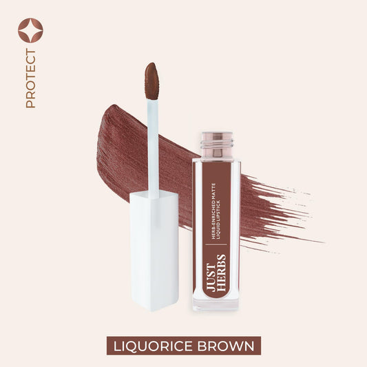 【Just Herbs】 Herb-enriched Matte Liquid Lipstick 14 Liquorice Brown