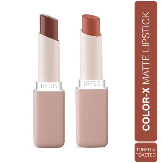 【Lotus Herbals】 Color-X Matte Lipstick｜リップスティック｜Toned Toasted / Combos