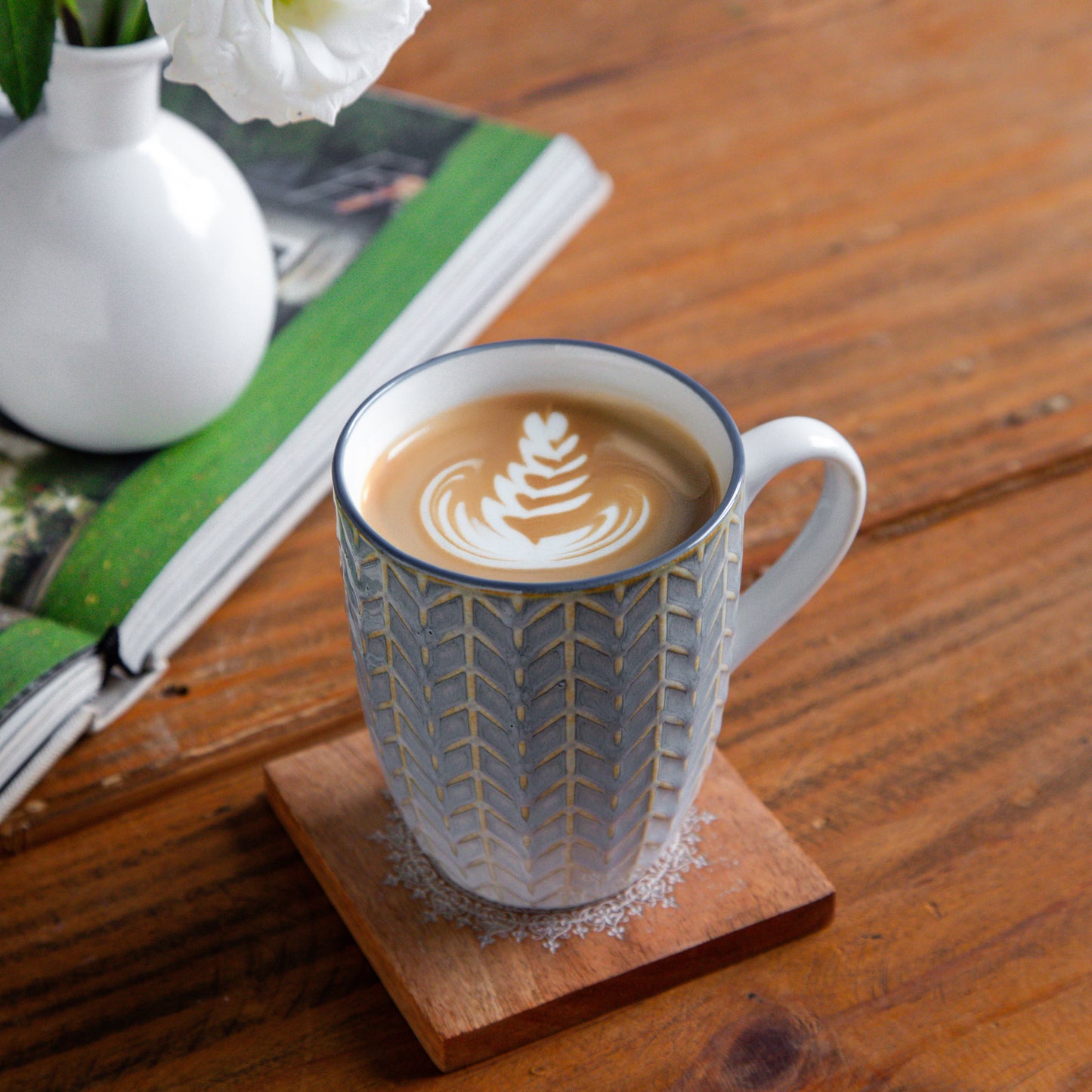 Luxe Weave Coffee Mug Ocean Mist (Set of 2) – 300 ml 300ml
