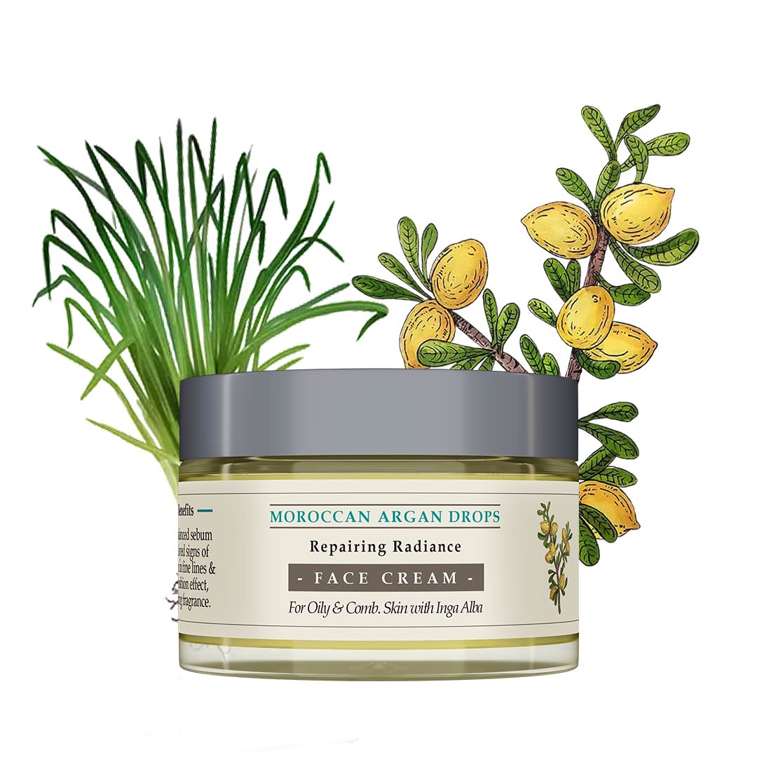 Moroccan Argan Drops Repairing Radiance Face Cream for Young Oily & Combination Skin 30g