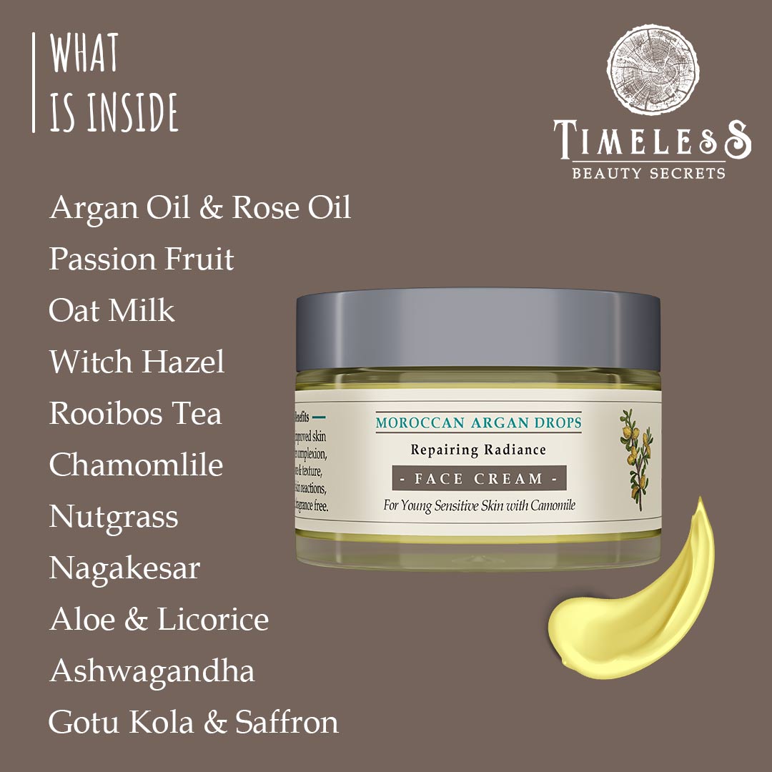 Moroccan Argan Drops Repairing Radiance Face Cream For Sensitive Skin 30g