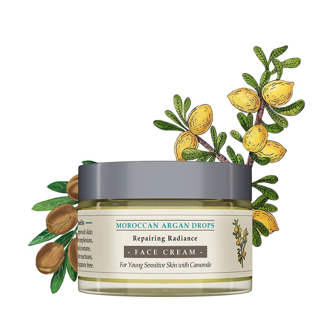 Moroccan Argan Drops Repairing Radiance Face Cream For Sensitive Skin 50g