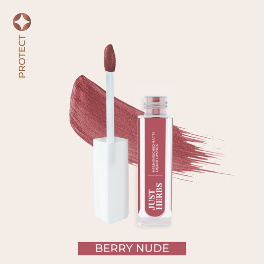 【Just Herbs】 Herb-enriched Matte Liquid Lipstick 16 Berry Nude