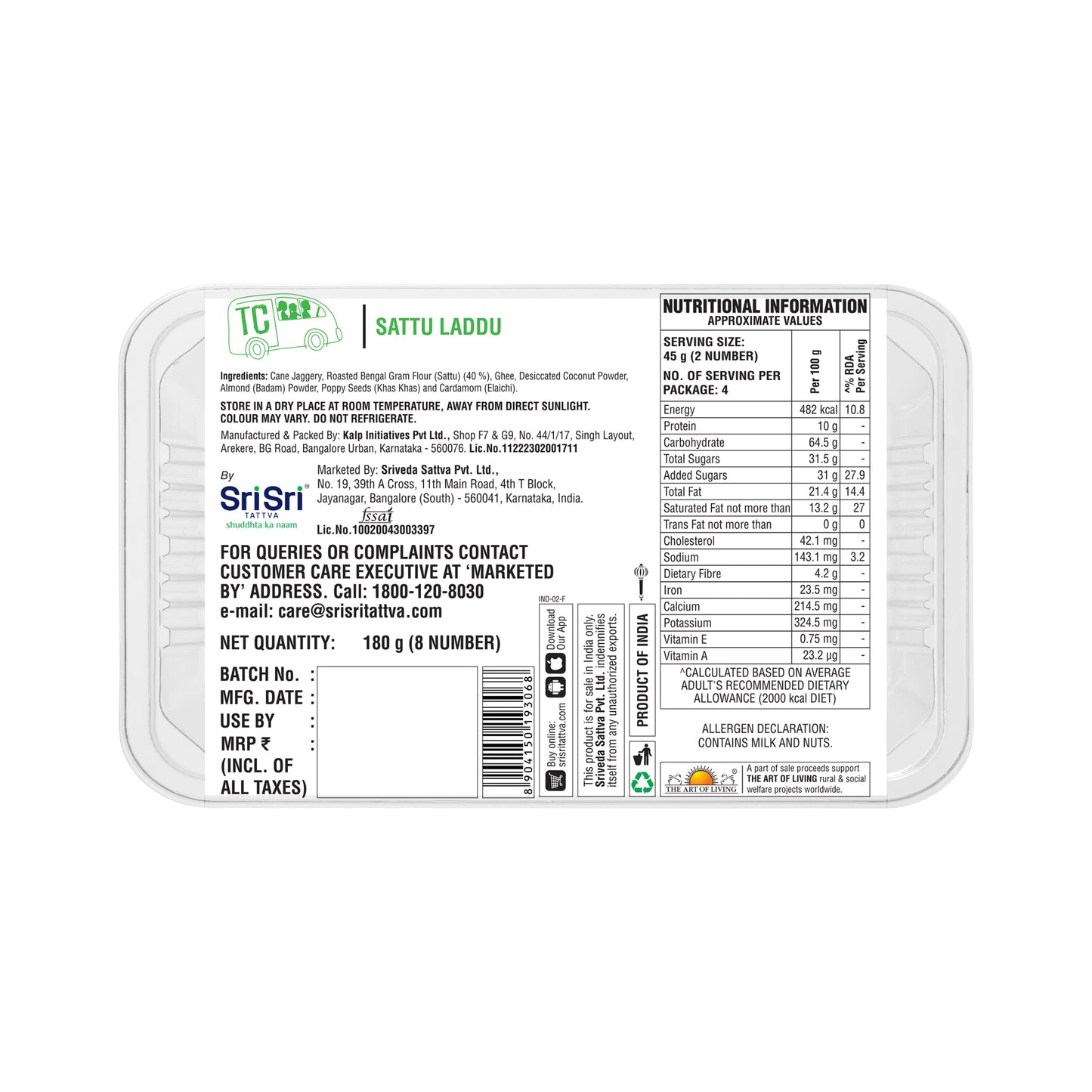 TRUE CREW - Sattu Laddu, 180 g 180g