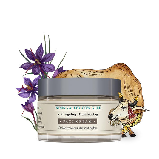 Indus Valley Cow Ghee Anti Ageing Face Cream For Normal Skin 30g