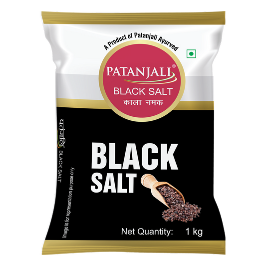 【Patanjali】 Patanjali Kala Namak (Black Salt) 1000g｜パタンジャリ カラナマク（ブラックソルト）大容量｜1000g