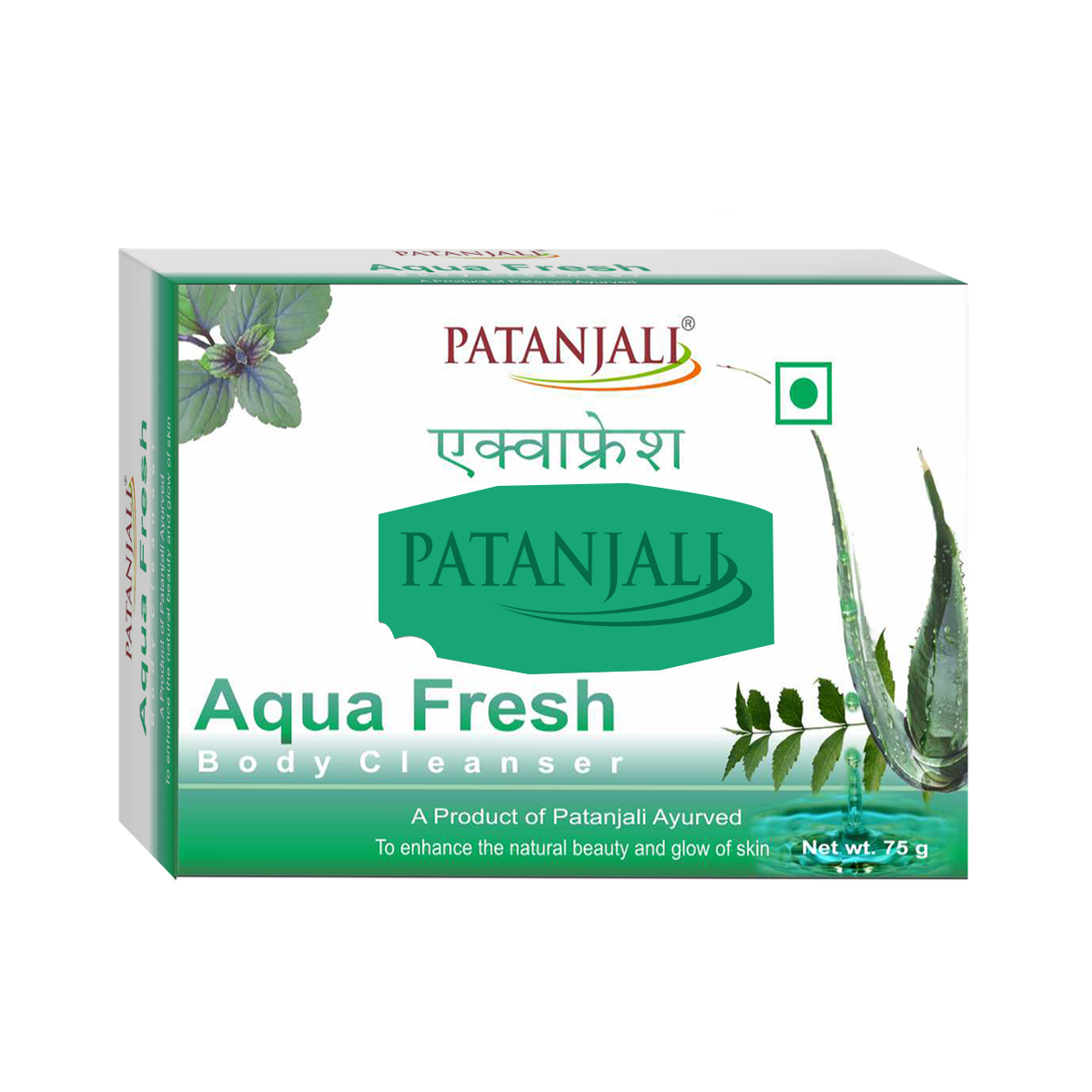 【Patanjali】 Ojas Aquafresh Body Cleanser｜オジャス アクアフレッシュ ボディクレンザー（石けん）｜75g
