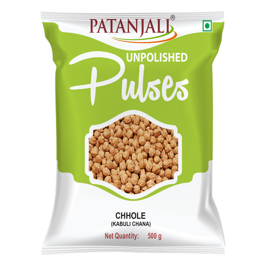 Patanjali Unpolished Chhole (Kabuli Chana) (1 kg) 500g