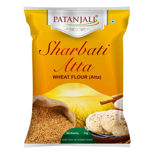 Patanjali Sharbati Whole Wheat Atta (5 kg)