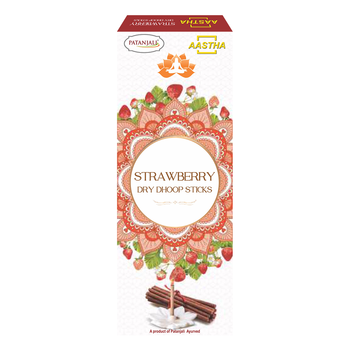 Aastha Strawberry Dry Dhoop Sticks - 10 N