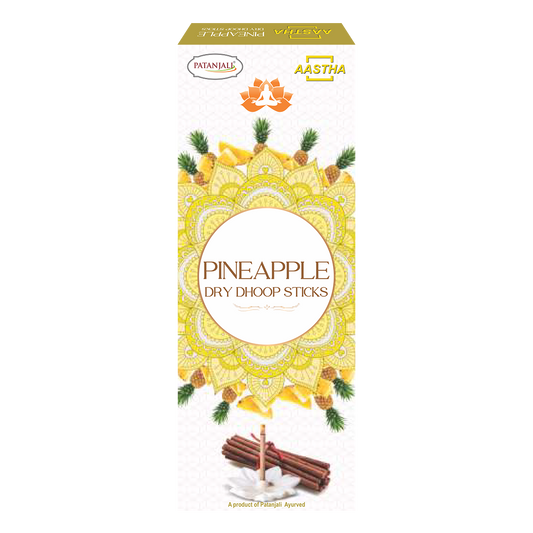 Aastha Pineapple Dry Dhoop Sticks - 10 N