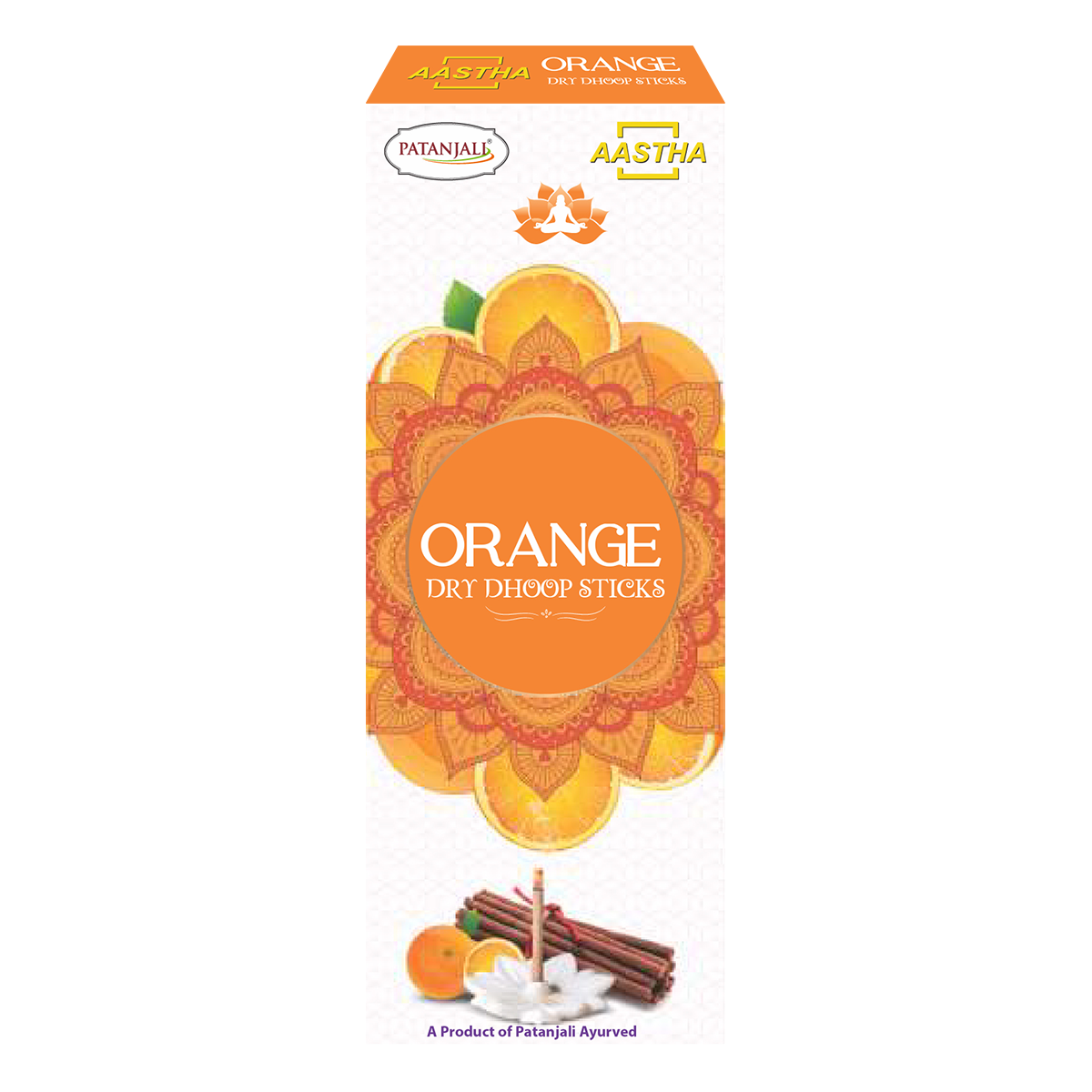Aastha Dry Dhoop Sticks Orange-8 N