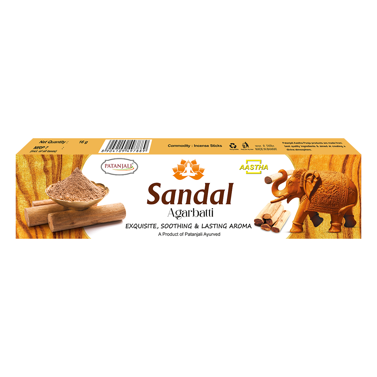 Aastha Agarbatti Sandal (150 g) 16g