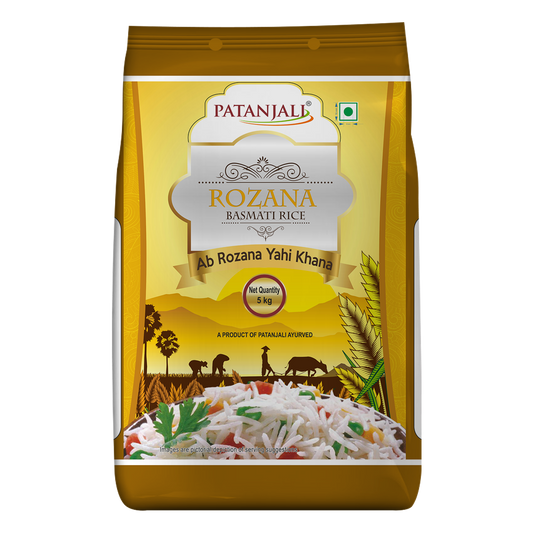 【Patanjali】 Patanjali Rozana Basmati Rice 5000g｜パタンジャリ ロザナ バスマティライス｜5000g