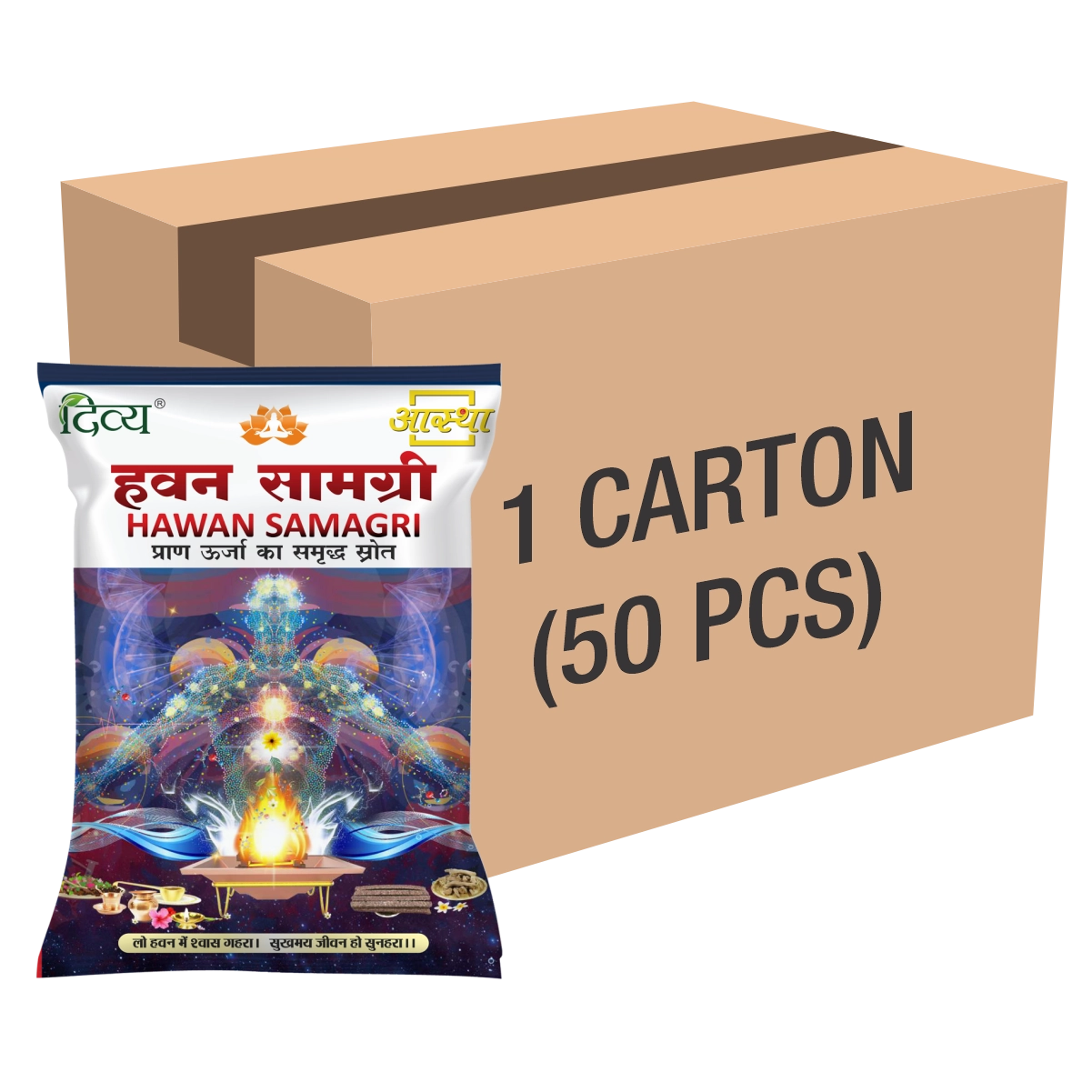 Aastha Divya Hawan Samagari 1 CLD (50 Pcs)