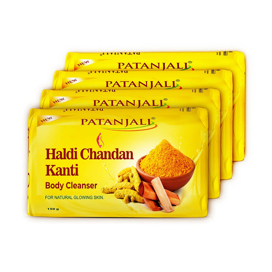 Patanjali Haldi Chandan Kanti Body Cleanser 150 G x 4 N