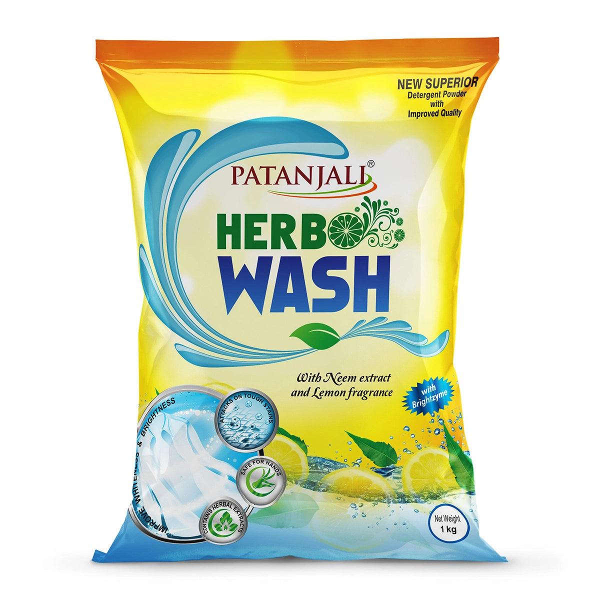 Patanjali Herbo Wash Detergent Powder (2 kg) 1000g