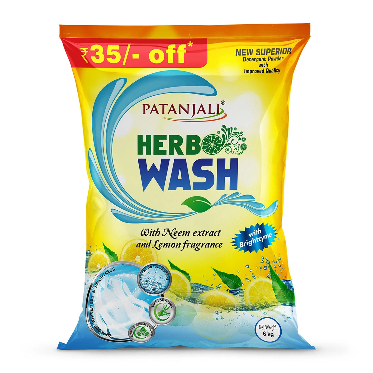 Patanjali Herbo Wash Detergent Powder (2 kg) 6000g