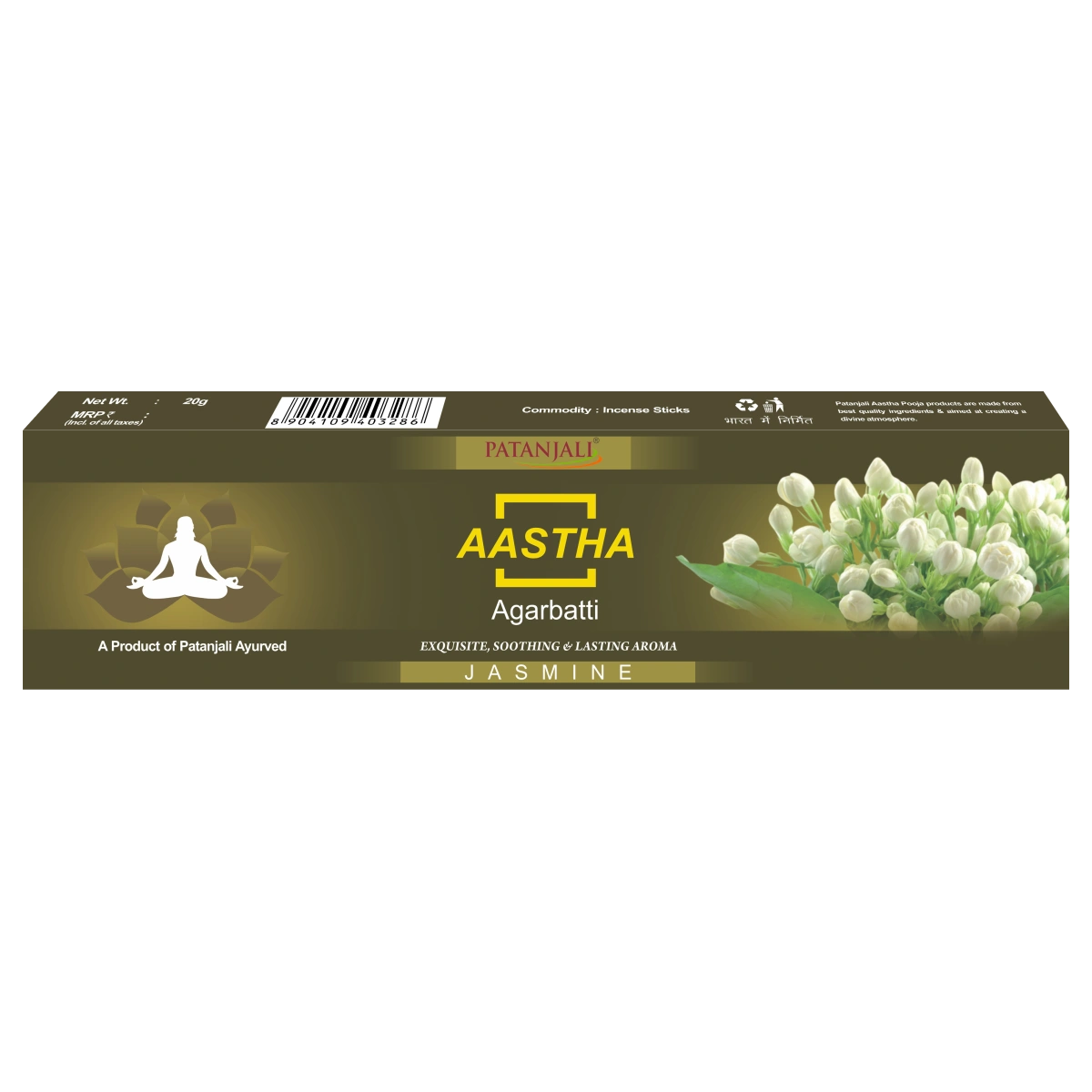 Aastha Agarbatti Jasmine - 18 Stick (22 g)