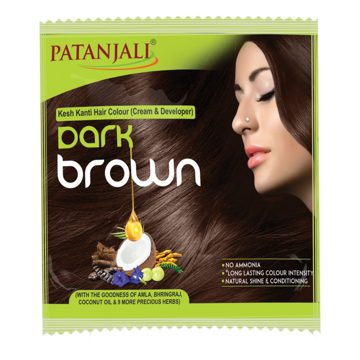 Patanjali Kesh Kanti Hair Colour (Cream & Developer) - Dark Brown