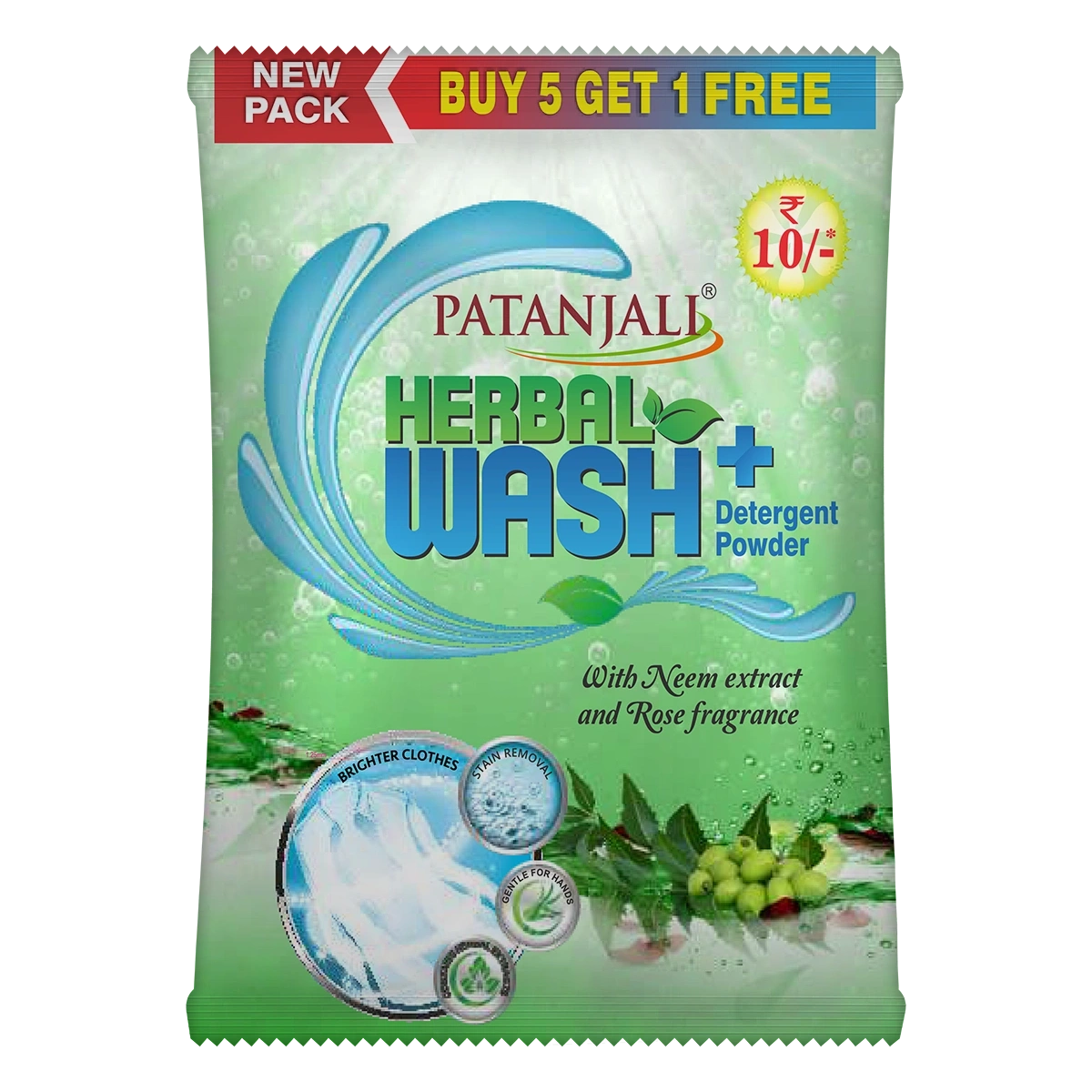 Herbal wash⁺ Detergent Powder (Buy5 Get1free)