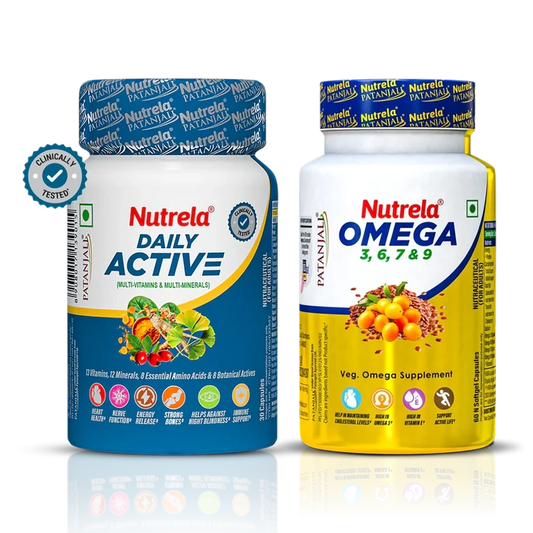 Combo Pat. Nutrela Daily Active + Omega 3 Softgel Capsule (30N+60N)