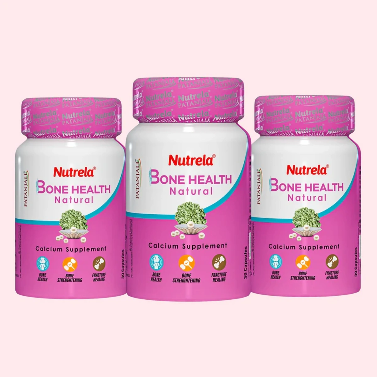 Patanjali Nutrela Bone Health - Natural Calcium Supplement (pack of 3) (45 g)