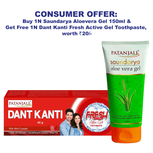 Saundarya Aloevera Gel (150ml) + Fresh Active Gel 20rs