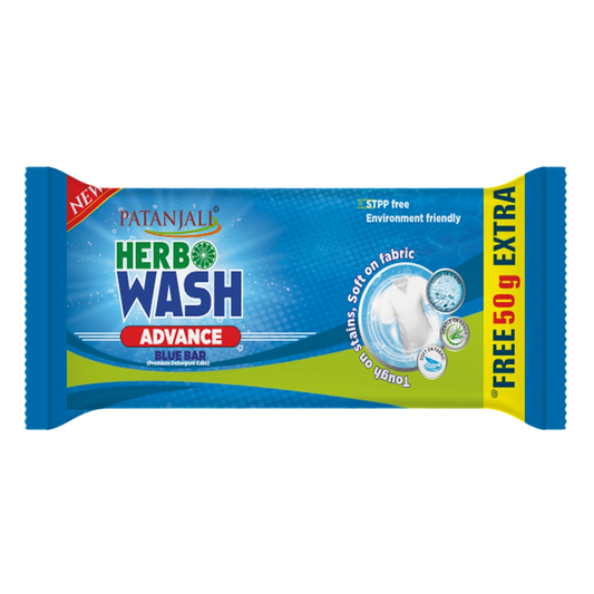 Patanjali Herbo Wash Advance Blue Bar (250 g)