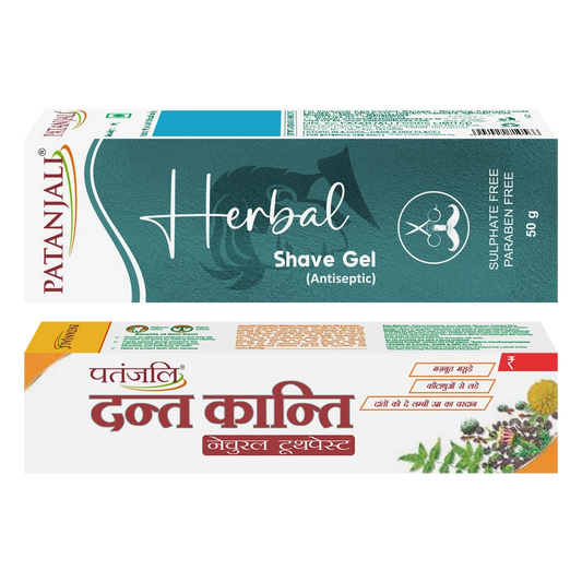 Combo Herbal Shave Gel + Dant kanti Natural toothpaste (50G+40G)