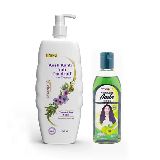 Combo- Amla Hair Oil+Kesh Kanti Anti Dandruff Hair Cleanser (200+450)