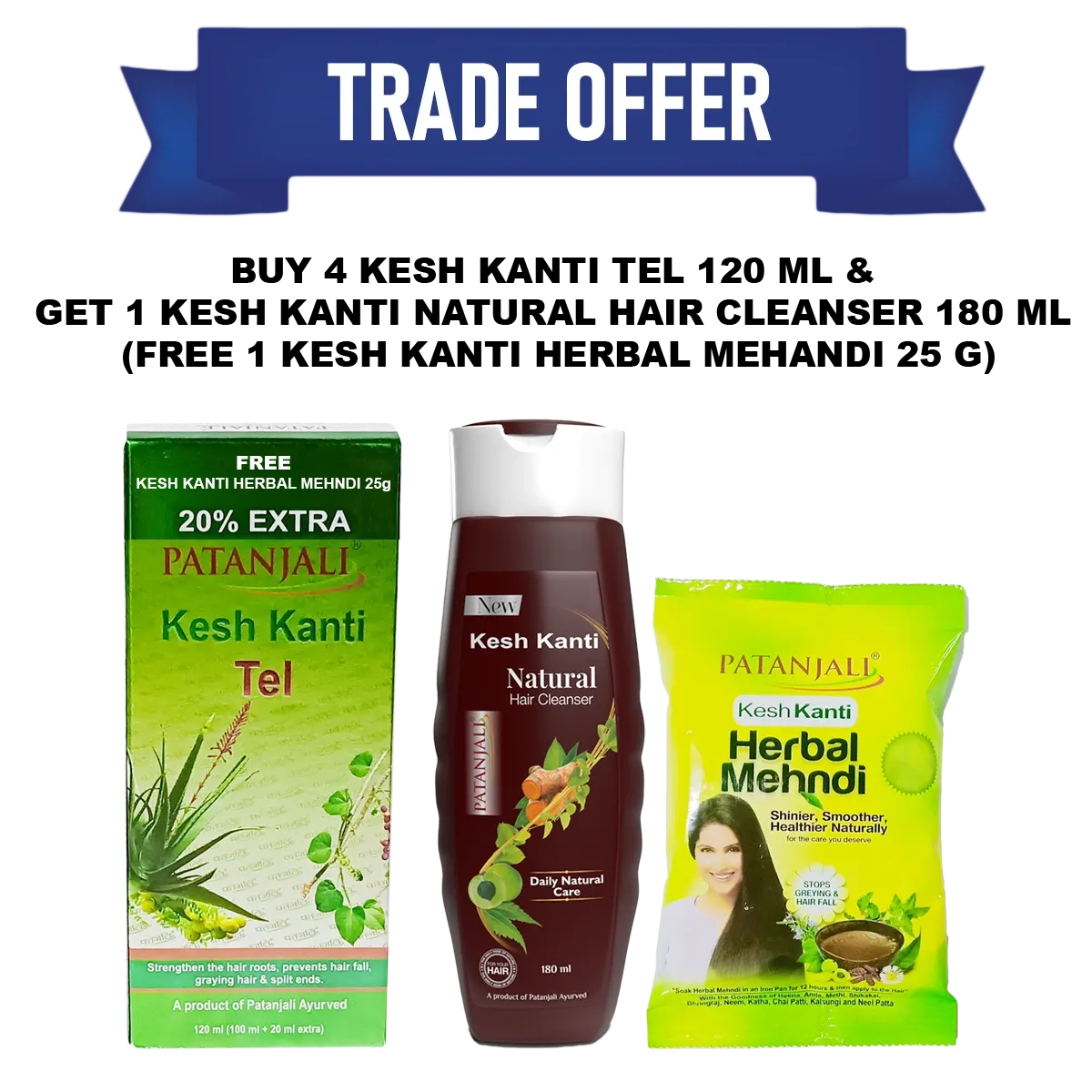 Keshkanti Tel + Mehandi + Shampoo