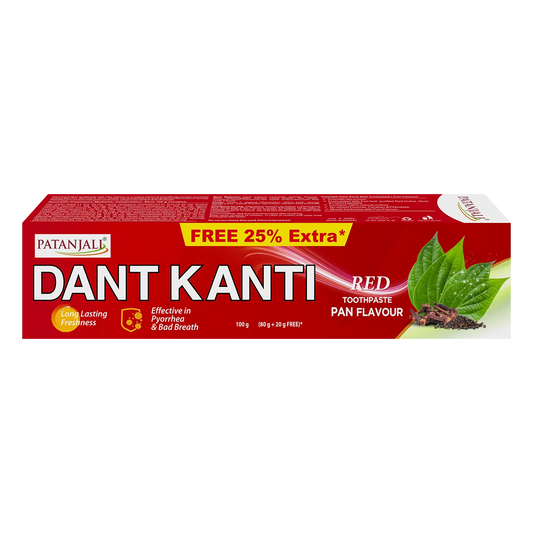 Dant Kanti Red Toothpaste (Pan Flavour) 80g+25% Extra